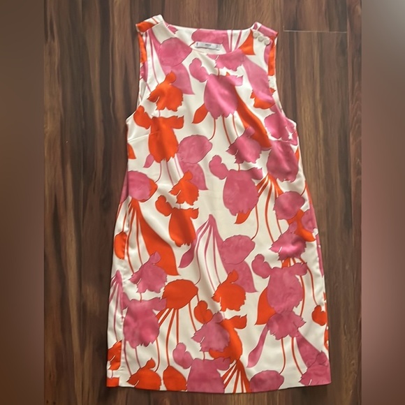 Mango Dresses & Skirts - MANGO MNG Pink Orange Floral Printed Shift Dress M
